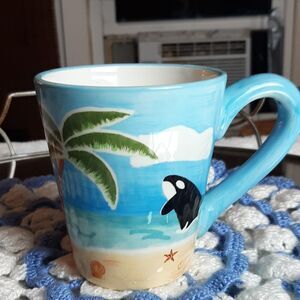 SEA WORLD Hand Painted Collectable Coffie Mug /Tea‎